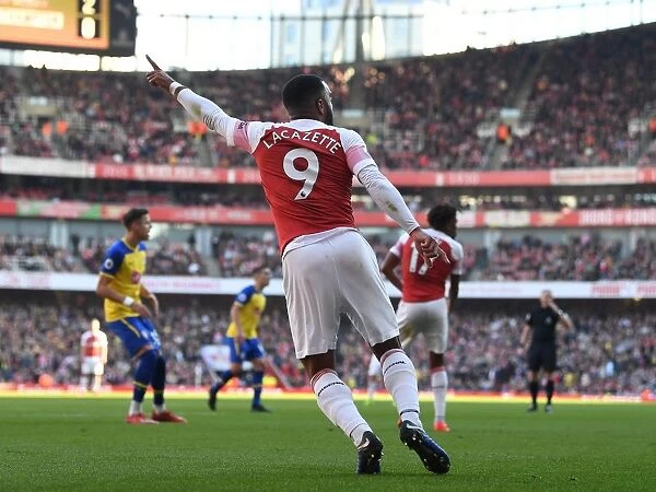 Arsenal's Alex Lacazette in Action Against Southampton in Premier League Clash