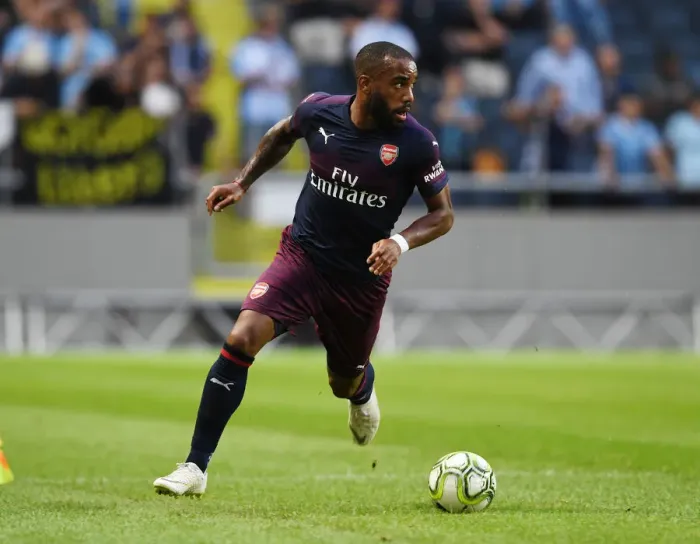 Framed Print : Arsenal's Alex Lacazette in Action against SS Lazio during Pre-Season Friendly in Stockholm Framed Print : Arsenal's Alex Lacazette in Action against SS Lazio during Pre-Season Friendly in Stockholm