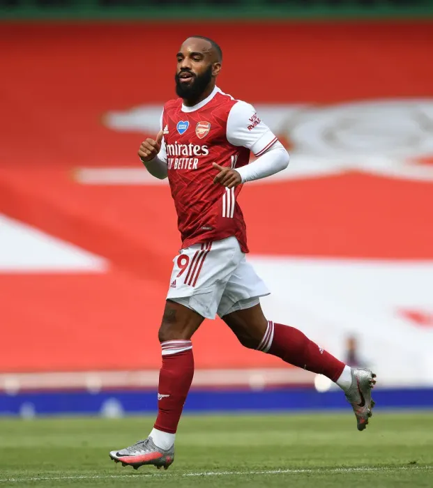 Framed Print : Arsenal's Alex Lacazette in Action Against Watford in 2019-20 Premier League