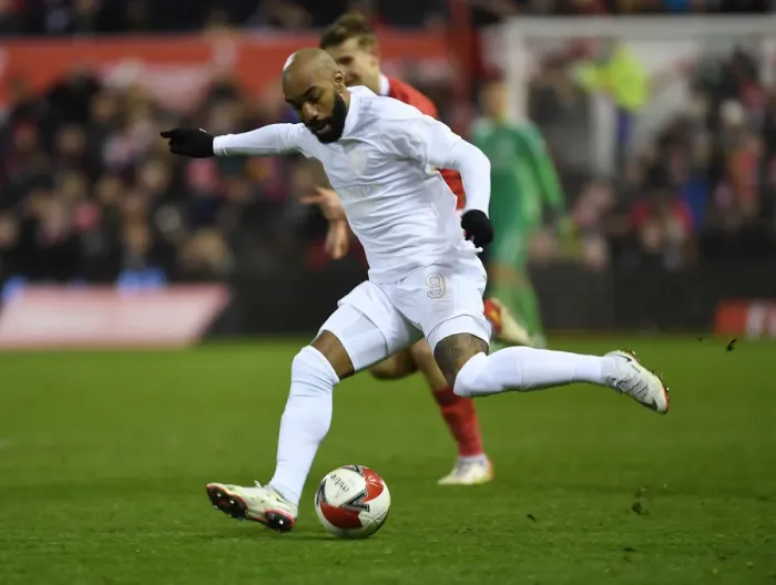 Framed Print : Arsenal's Alex Lacazette in FA Cup Action: Nottingham Forest vs Arsenal (2021-22) Framed Print : Arsenal's Alex Lacazette in FA Cup Action: Nottingham Forest vs Arsenal (2021-22)