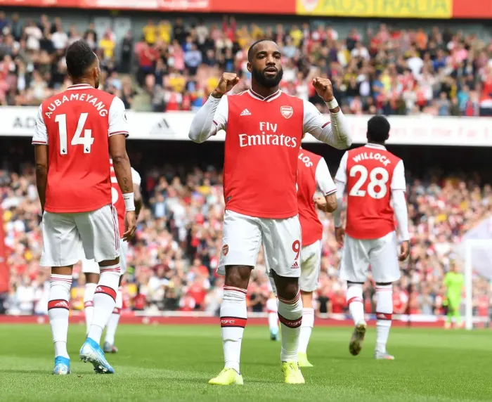Framed Print : Arsenal's Alex Lacazette Scores First Goal of 2019-20 Season Against Burnley