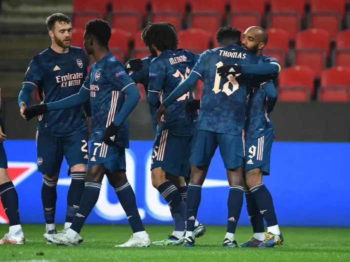 Framed Print : Arsenal's Alex Lacazette Scores Fourth Goal in Europa League Quarterfinal Against Slavia Praha Amid Empty Stands Framed Print : Arsenal's Alex Lacazette Scores Fourth Goal in Europa League Quarterfinal Against Slavia Praha Amid Empty Stands