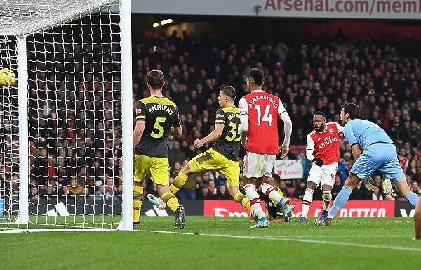 Arsenal's Alex Lacazette Scores Second Goal Against Southampton in Premier League Match
