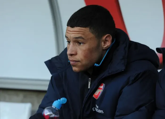 Framed Print : Arsenal's Alex Oxlade-Chamberlain Ready for Swansea Clash (Swansea City vs Arsenal, Premier League 2011-12)