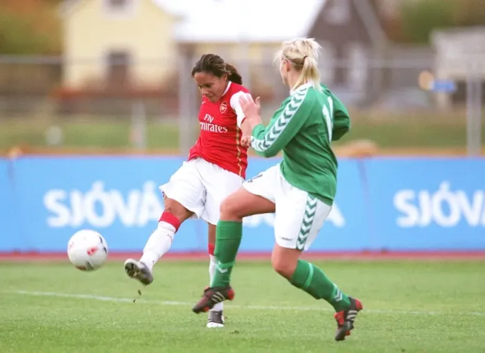 Framed Print : Arsenal's Alex Scott Scores Five Goals Against Breidablik in UEFA Cup Quarterfinal