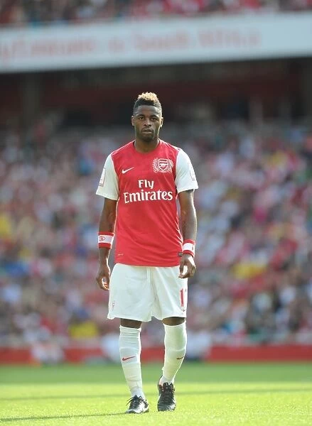 Arsenal's Alex Song in Action Against New York Red Bulls at Emirates Cup 2011
