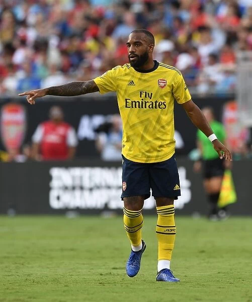 Arsenal's Alexandre Lacazette in Action Against ACF Fiorentina at 2019 International Champions Cup, Charlotte