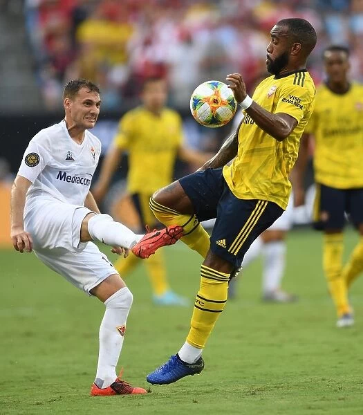 Arsenal's Alexandre Lacazette in Action against ACF Fiorentina at 2019 International Champions Cup, Charlotte