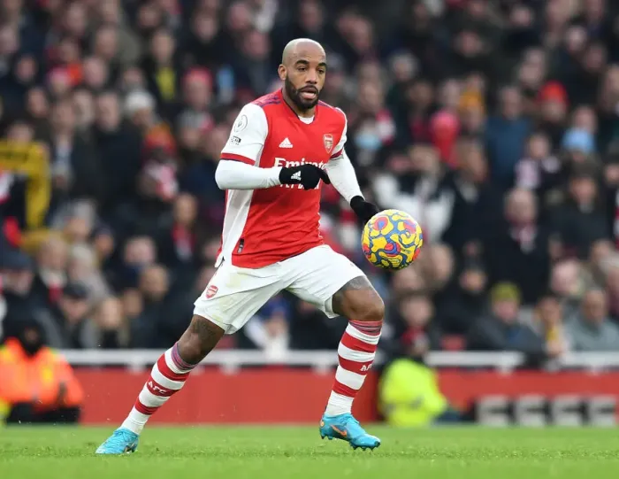 Framed Print : Arsenal's Alexandre Lacazette in Action against Burnley - Premier League 2021-22 Framed Print : Arsenal's Alexandre Lacazette in Action against Burnley - Premier League 2021-22
