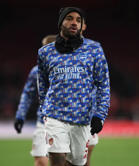 Framed Print : Arsenal's Alexandre Lacazette Before Carabao Cup Semi-Final Second Leg vs Liverpool