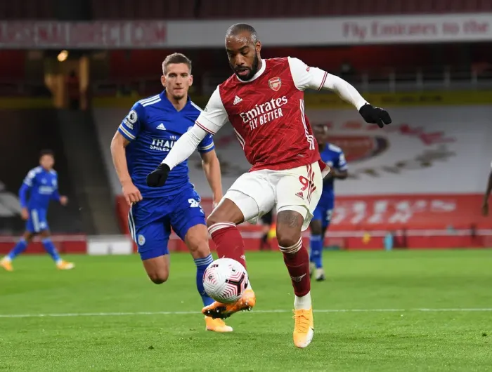 Framed Print : Arsenal's Alexandre Lacazette at Emirates Stadium: 2020-21 Premier League Match Against Leicester City (Behind Closed Doors) Framed Print : Arsenal's Alexandre Lacazette at Emirates Stadium: 2020-21 Premier League Match Against Leicester City (Behind Closed Doors)