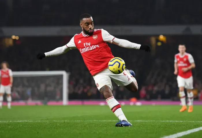 Framed Print : Arsenal's Alexandre Lacazette Faces Manchester United in Premier League Showdown (January 2020)