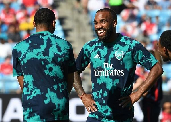 Arsenal's Alexandre Lacazette Gears Up Before Arsenal v Fiorentina, 2019 International Champions Cup, Charlotte