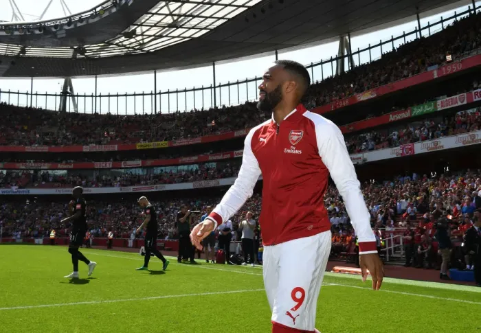 Framed Print : Arsenal's Alexandre Lacazette Gears Up for Arsenal v West Ham United Clash Framed Print : Arsenal's Alexandre Lacazette Gears Up for Arsenal v West Ham United Clash