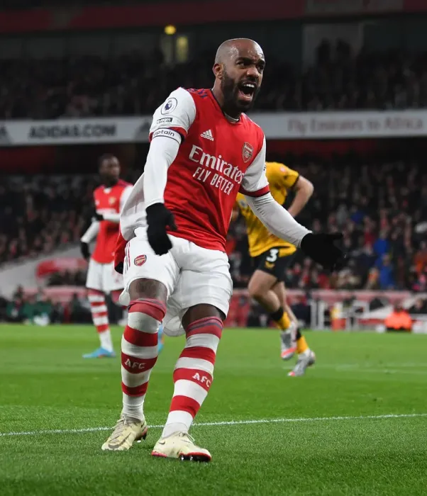 Framed Print : Arsenal's Alexandre Lacazette Rallies Crowd vs. Wolverhampton Wanderers, Premier League 2021-22 Framed Print : Arsenal's Alexandre Lacazette Rallies Crowd vs. Wolverhampton Wanderers, Premier League 2021-22