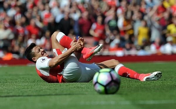 Arsenal's Alexis Sanchez in Action Against Everton - Premier League 2016-17
