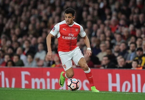 Arsenal's Alexis Sanchez in Action during the FA Cup Quarter-Final vs Lincoln City