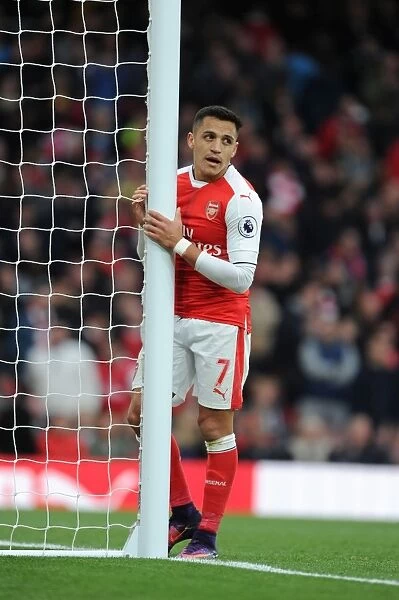 Arsenal's Alexis Sanchez in Action against Middlesbrough, Premier League 2016-17