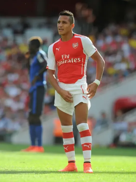 Framed Print : Arsenal's Alexis Sanchez in Action Against AS Monaco, Emirates Cup 2014