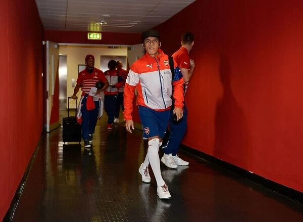 Arsenal's Alexis Sanchez Arrives at Emirates Stadium for Arsenal v Southampton League Cup Match