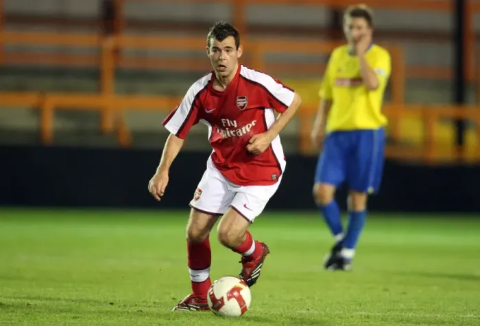 Framed Print : Arsenal's Amaury Bischoff Shines in Dominant 6-0 Performance Against Stoke City Reserves, Barclays Premier Reserve League South, 2008