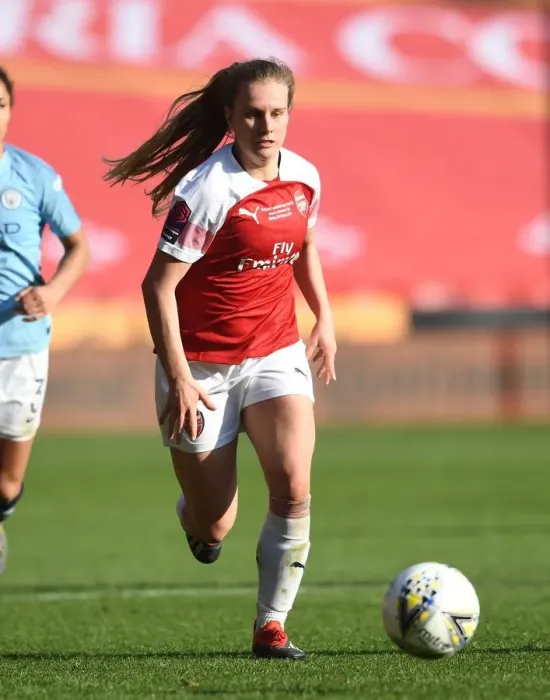 Framed Print : Arsenal's Amelia Hazard Faces Off Against Manchester City in FA WSL Continental Cup Final