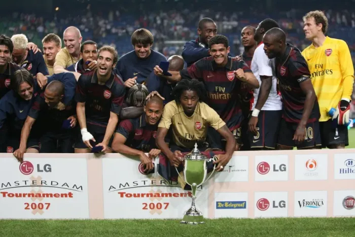 Framed Print : Arsenal's Amsterdam Triumph: 1-0 Victory over Ajax
