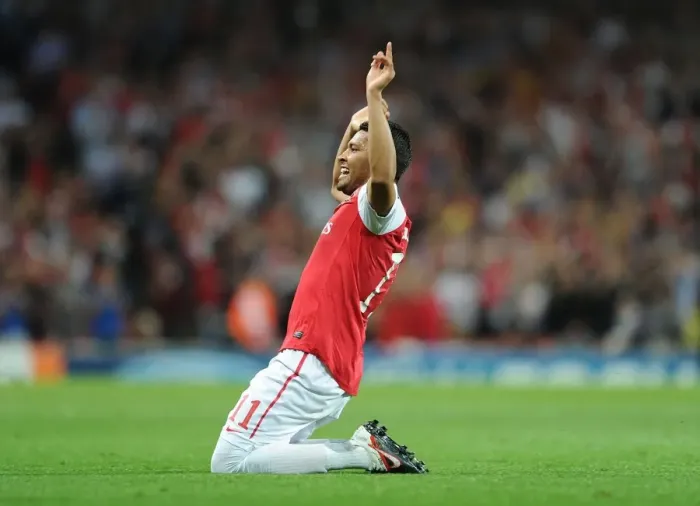 Framed Print : Arsenal's Andre Santos Scores Second Goal Against Olympiacos in 2011-12 Champions League Framed Print : Arsenal's Andre Santos Scores Second Goal Against Olympiacos in 2011-12 Champions League
