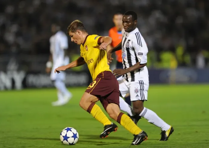 Framed Print : Arsenal's Andrey Arshavin Scores in 1:3 Victory over Partizan's Medo in UEFA Champions League Framed Print : Arsenal's Andrey Arshavin Scores in 1:3 Victory over Partizan's Medo in UEFA Champions League