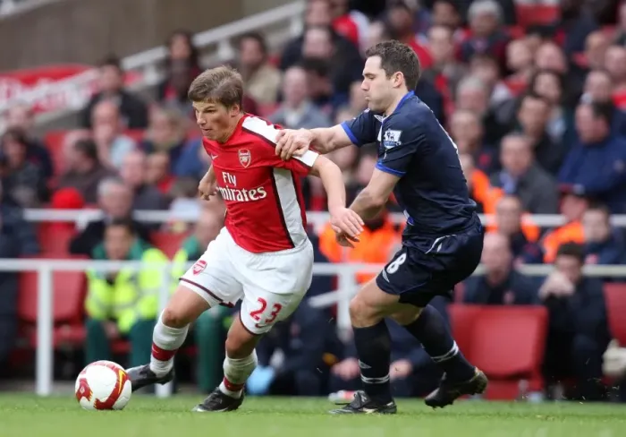 Framed Print : Arsenal's Andrey Arshavin Torments Blackburn's David Dunn in 4:0 Barclays Premier League Victory at Emirates Stadium, March 14, 2009 Framed Print : Arsenal's Andrey Arshavin Torments Blackburn's David Dunn in 4:0 Barclays Premier League Victory at Emirates Stadium, March 14, 2009