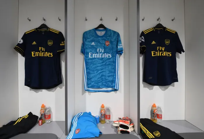 Framed Print : Arsenal's Anfield Showdown: Behind the Scenes in the Changing Room (Liverpool vs Arsenal, Premier League 2019-20)