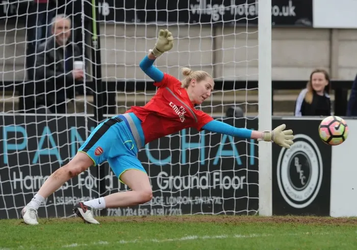 Framed Print : Arsenal's Anna Moorhouse Focuses Ahead of FA Cup Showdown with Tottenham Ladies