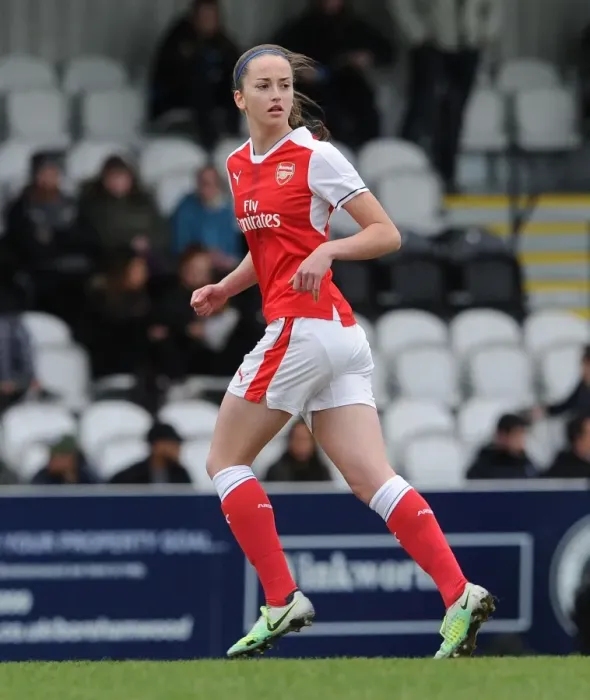 Framed Print : Arsenal's Anna Patten Faces Off Against Tottenham in FA Cup 5th Round
