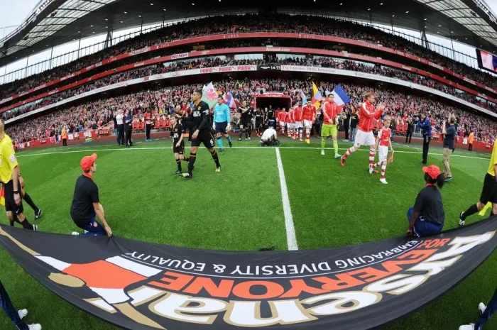 Framed Print : Arsenal's Arsenal for Everyone Flag Waved Before Arsenal vs. Hull City, 2014-15 Premier League Framed Print : Arsenal's Arsenal for Everyone Flag Waved Before Arsenal vs. Hull City, 2014-15 Premier League