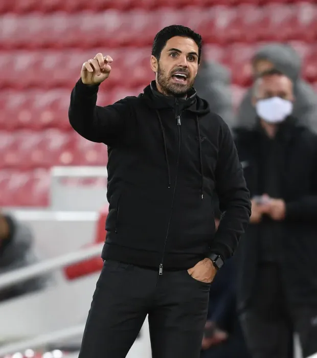 Framed Print : Arsenal's Arteta Faces Liverpool in Empty Anfield: Carabao Cup Clash Amidst Pandemic, 2020-21