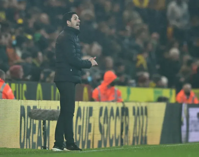 Framed Print : Arsenal's Arteta Faces Off Against Norwich in Premier League Clash (December 2021)