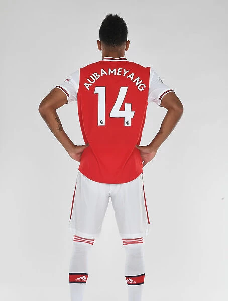 Arsenal's Aubameyang at 2019-20 Arsenal Photocall