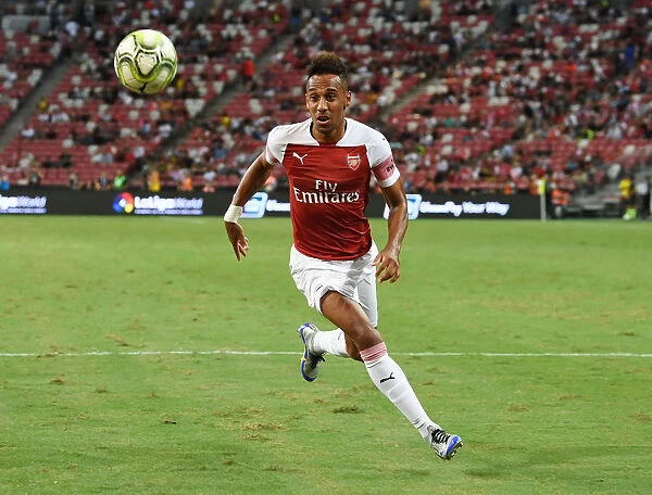 Arsenal's Aubameyang in Action Against Atletico Madrid - International Champions Cup 2018