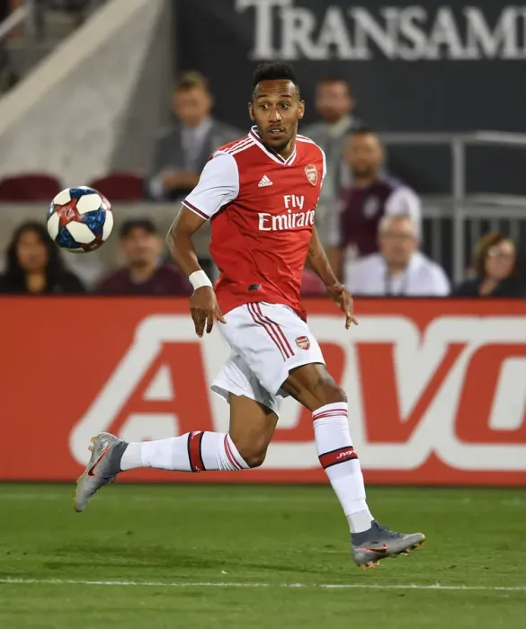 Framed Print : Arsenal's Aubameyang in Action against Colorado Rapids Framed Print : Arsenal's Aubameyang in Action against Colorado Rapids