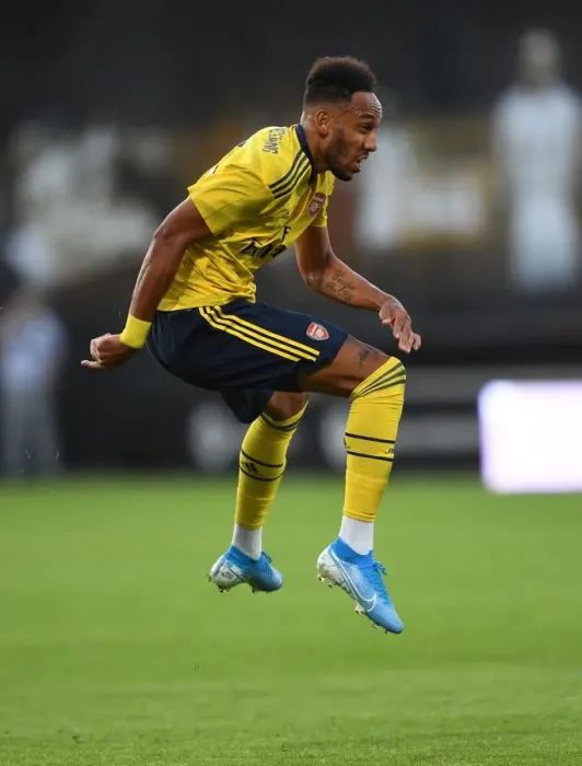 Framed Print : Arsenal's Aubameyang in Action: Pre-Season Friendly Against Angers, France (July 2019) Framed Print : Arsenal's Aubameyang in Action: Pre-Season Friendly Against Angers, France (July 2019)