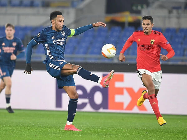 Arsenal's Aubameyang in Action against SL Benfica in UEFA Europa League