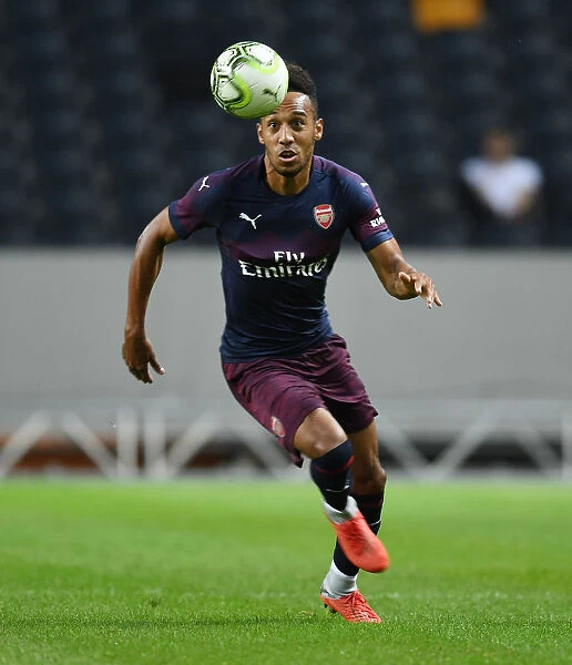 Arsenal's Aubameyang in Action Against SS Lazio (2018)