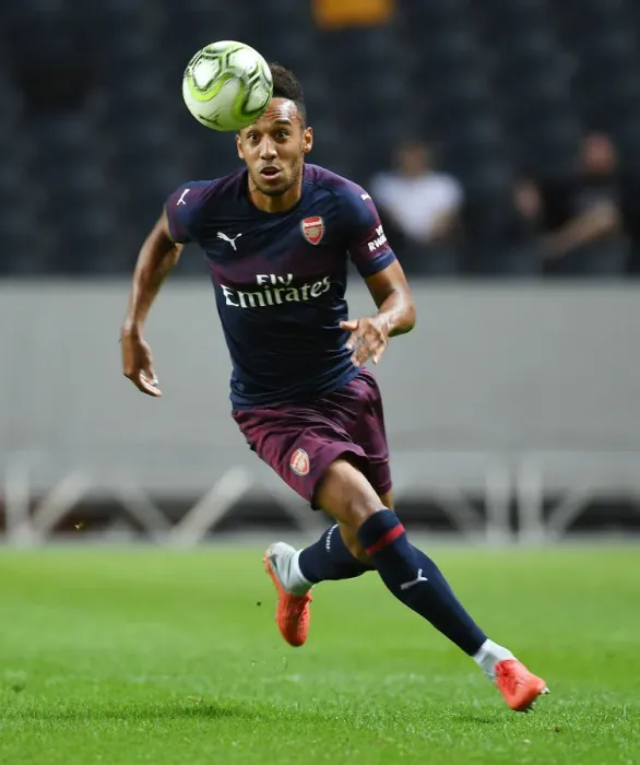 Framed Print : Arsenal's Aubameyang in Action Against SS Lazio (2018): Pre-Season Thriller in Stockholm Framed Print : Arsenal's Aubameyang in Action Against SS Lazio (2018): Pre-Season Thriller in Stockholm
