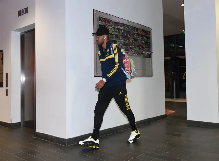 Framed Print : Arsenal's Aubameyang Arrives at Emirates Stadium for Europa League Clash vs Eintracht Frankfurt Framed Print : Arsenal's Aubameyang Arrives at Emirates Stadium for Europa League Clash vs Eintracht Frankfurt