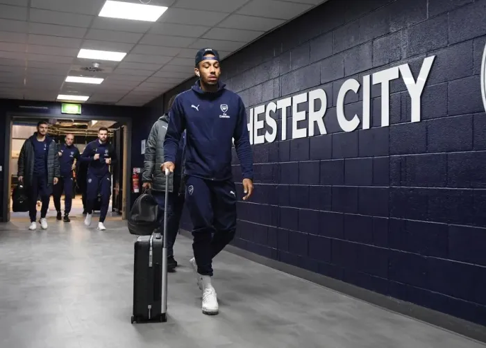 Framed Print : Arsenal's Aubameyang Arrives at Etihad Stadium Ahead of Manchester City Clash (Premier League 2018-19) Framed Print : Arsenal's Aubameyang Arrives at Etihad Stadium Ahead of Manchester City Clash (Premier League 2018-19)