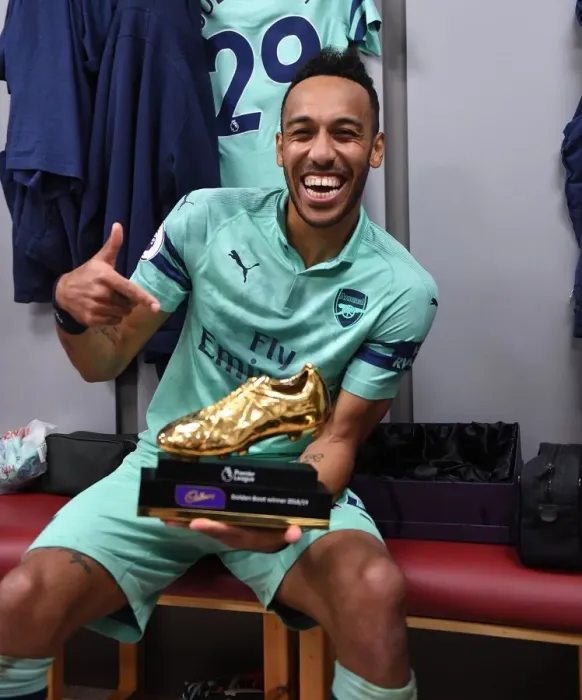 Framed Print : Arsenal's Aubameyang Claims Golden Boot after Securing Victory against Burnley Framed Print : Arsenal's Aubameyang Claims Golden Boot after Securing Victory against Burnley