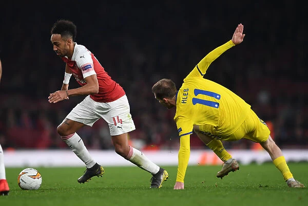 Arsenal's Aubameyang Clashes with BATE's Hleb in Europa League Showdown