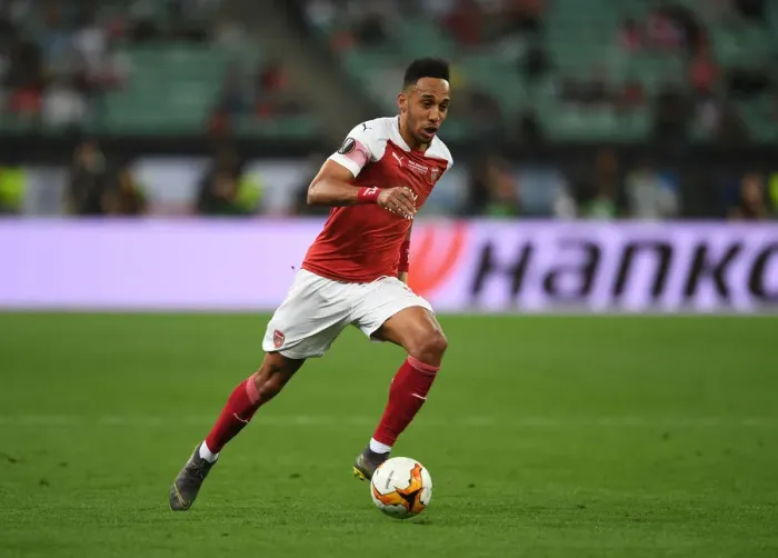 Framed Print : Arsenal's Aubameyang Faces Off Against Chelsea in Europa League Final Showdown Framed Print : Arsenal's Aubameyang Faces Off Against Chelsea in Europa League Final Showdown