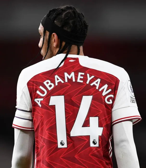 Framed Print : Arsenal's Aubameyang Faces Off Against Liverpool in Premier League Clash