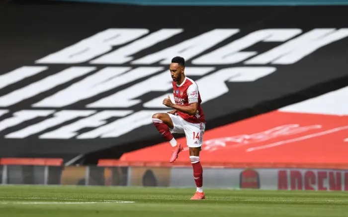Framed Print : Arsenal's Aubameyang Gears Up: Arsenal FC vs. Watford FC, Premier League 2019-2020